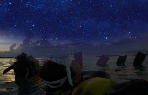 沖縄 アクティビティ かりゆし石垣島の夜空の下で星空絶景シュノーケリング体験