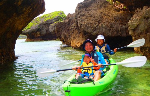 アルガイド沖縄のシーカヤックもっともっと冒険コース